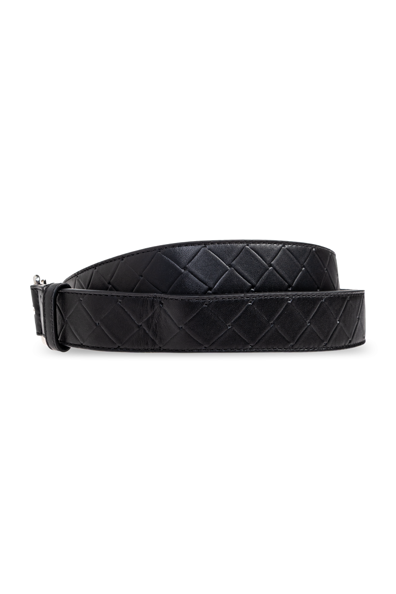 ボッテガヴェネタ Bottega Veneta Leather Belt Bottega Veneta Leather Belt in Porridge & Gold | FWRD